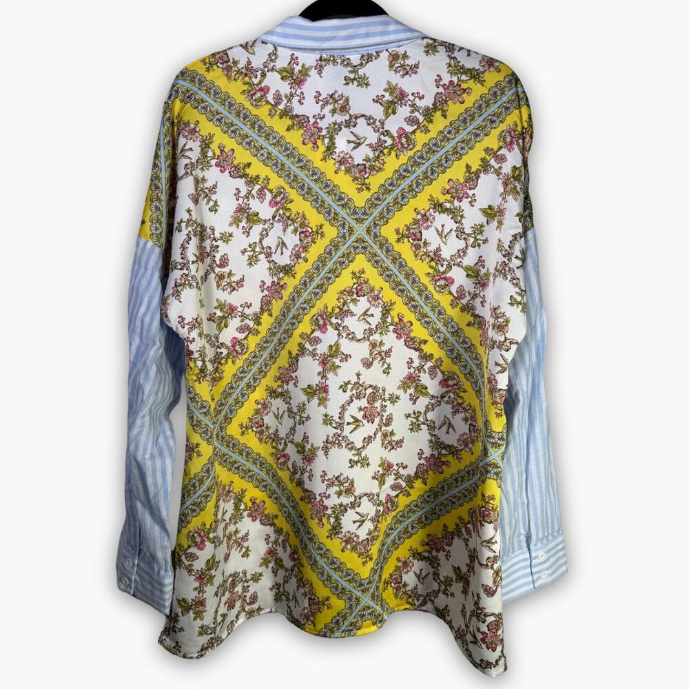 NWT Suzanne Betro W 1X Floral Scarf and Striped Long-Sleeve Shirt - MSRP $77 - Picture 2 of 7